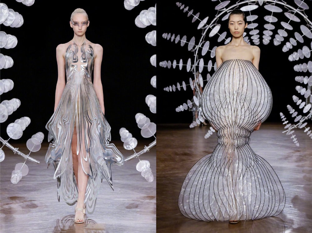 Lris Van Herpen Couture F/W 2019 ‖ 3D打印裙，未来感十足，视觉效果出色