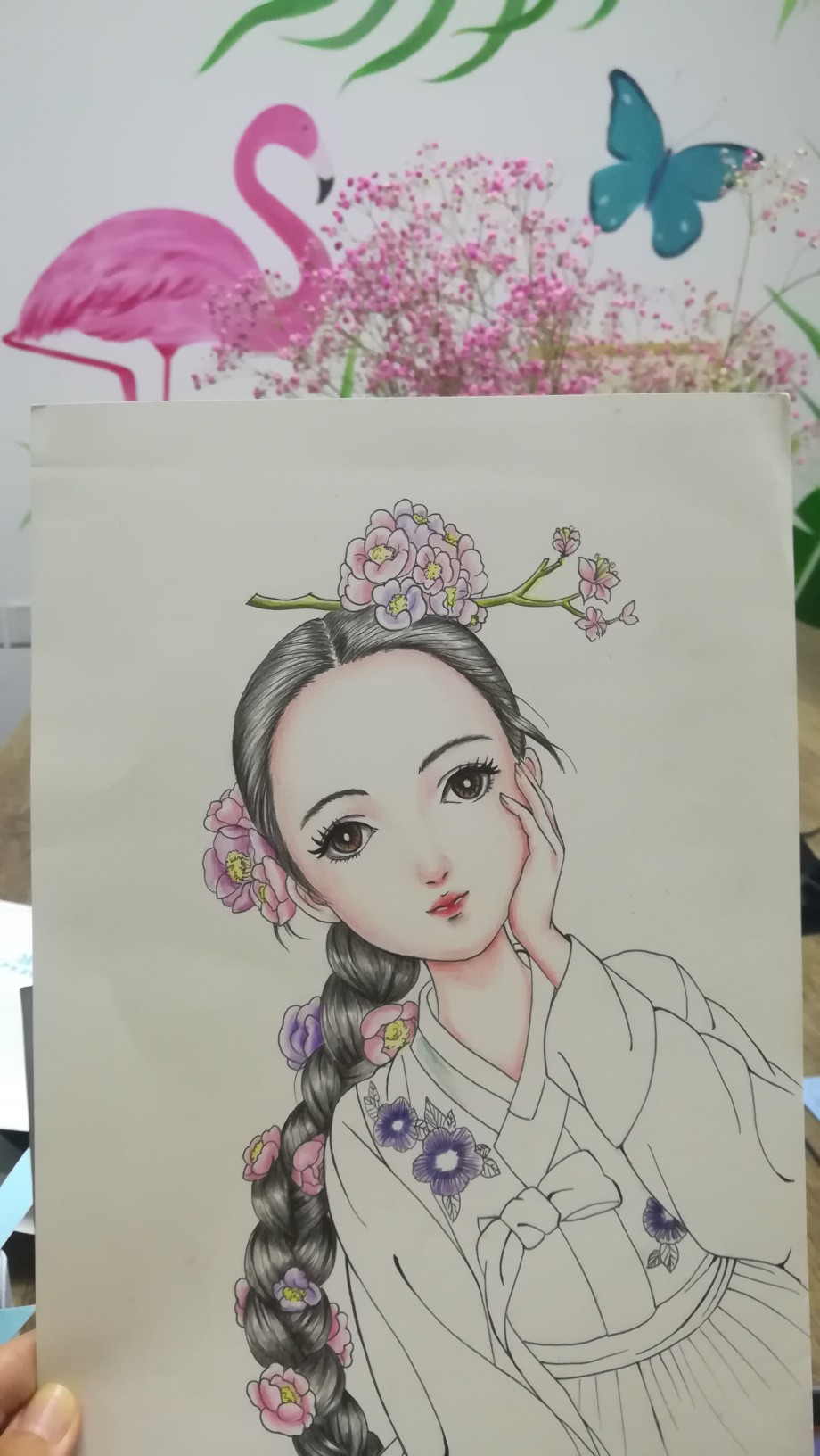 吴老师范画——朝鲜族美女