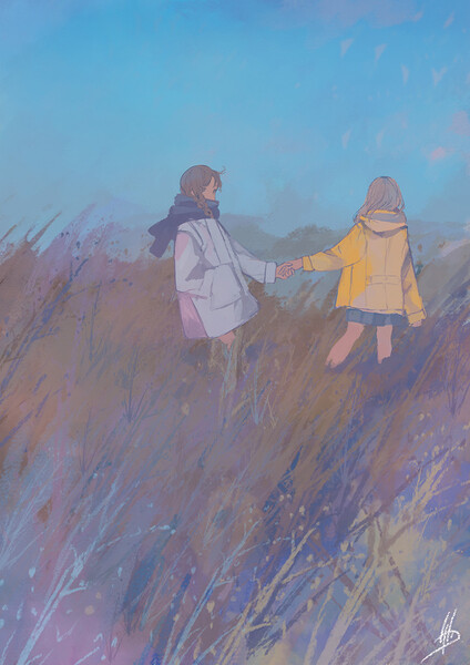 “你看一晃两三年 匆匆又夏天”——插画 彩绘 水彩 场景 背景