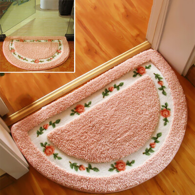 可爱地毯半圆形地垫卧室房间门垫浴室卫生间吸水脚垫家用防滑垫子