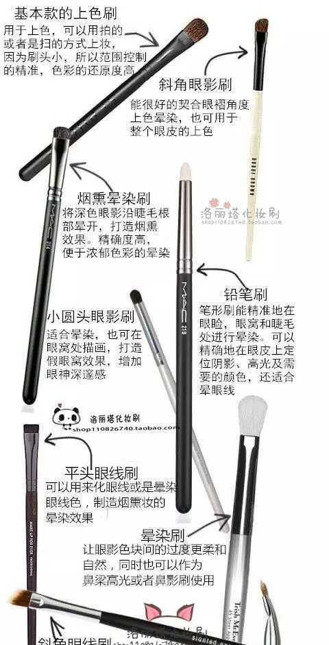 化妆刷用处