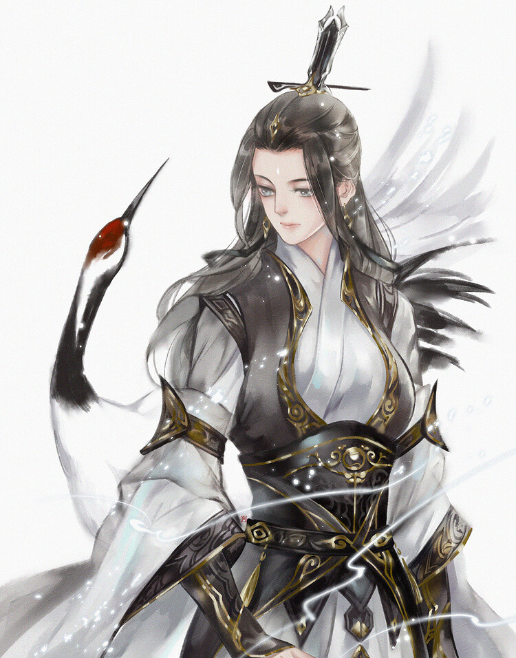 剑网三 鹤梦成女 绘师：皮皮仙女菇