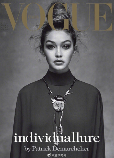 GigiHadid &amp;《VOGUE》Italia 七月刊｜“麻豆”gigi又提一张时尚封面，但是后两张的造型有些让人认不出。