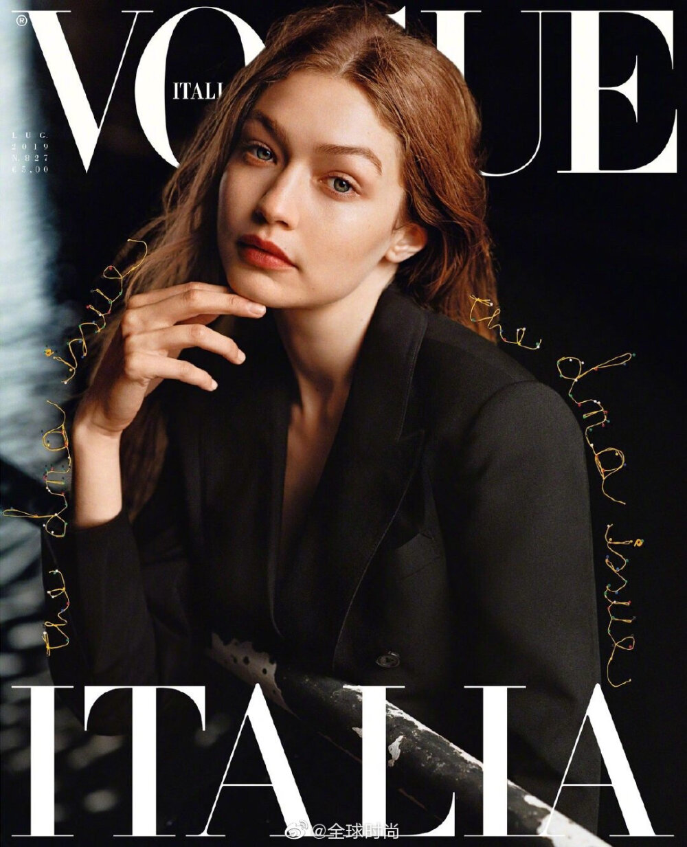 GigiHadid &amp;《VOGUE》Italia 七月刊｜“麻豆”gigi又提一张时尚封面，但是后两张的造型有些让人认不出。