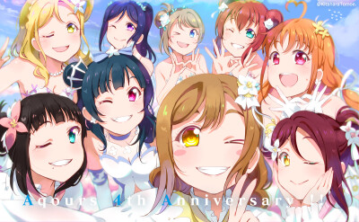 LoveLive！Sunshine！！[高海千歌/渡邊曜/櫻內梨子/國木田花丸/黑澤露比/津島善子/黑澤黛雅/小原鞠莉/松浦果南]