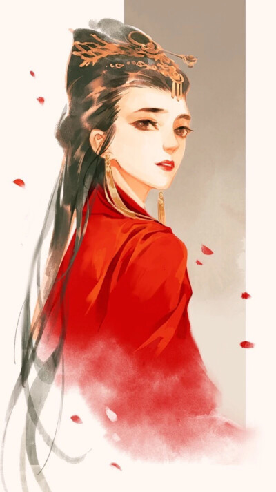 古风 宫廷 娘娘 妃子 皇宫 清宫 皇帝 皇后 古代 小说 美女 手绘 插画