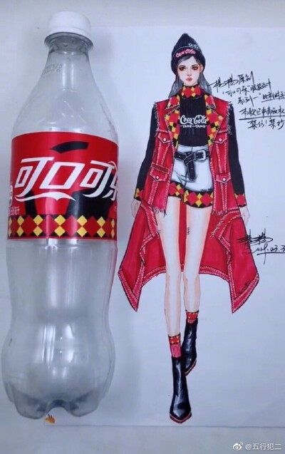 可乐手绘服装