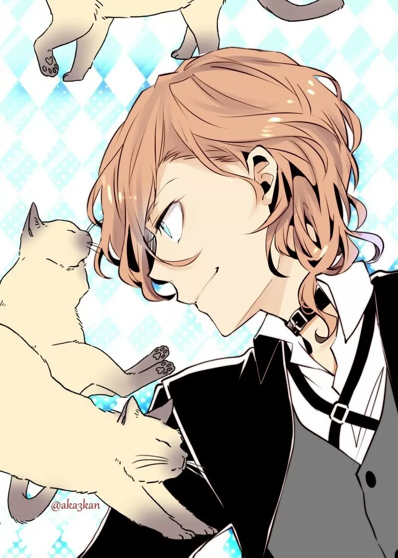 禁二传 二改 商用 文豪野犬 中原中也 画师推特博主@aka3kan 推特主页:https://twitter.com/aka3kan Pixiv: id=1146287