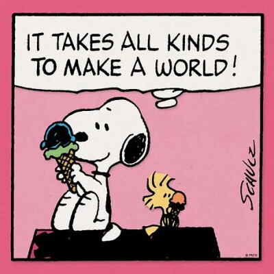 ω
growing up with Snoppy
和史努比一起长大