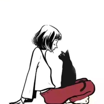 女孩与猫