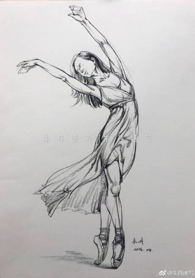 舞蹈类人物动态️ ​（作者： 朱丹速写 ） ​ ​​​