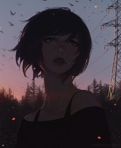 ins人物插画 guweiz