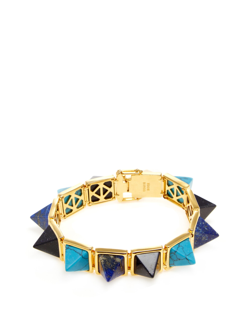 Gemstone Large Pyramid Station Bracelet by Eddie Borgo at Gilt