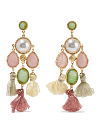 Gold-plated, faux pearl, stone and tassel earrings | Ben-Amun | UK | THE OUTNET : Shop on-sale Ben-Amun Gold-plated, faux pearl, stone and tassel earrings. Browse other discount designer Jewelry &amp;…