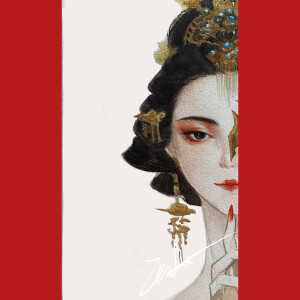 半面妆,原画古戈力 - 高清图片,堆糖,美图壁纸兴趣社区