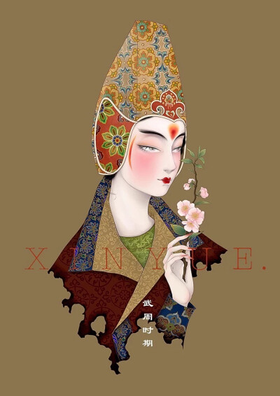 插画师笔下的《大唐女子图鉴》，插画师：御茶菓子