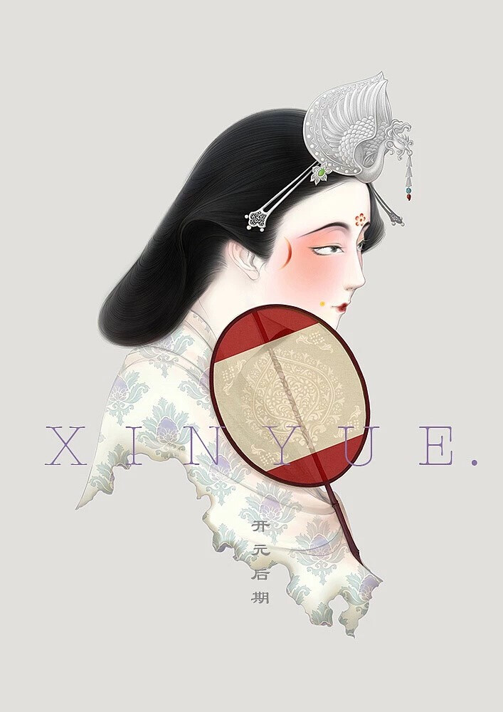 插画师笔下的《大唐女子图鉴》，插画师：御茶菓子