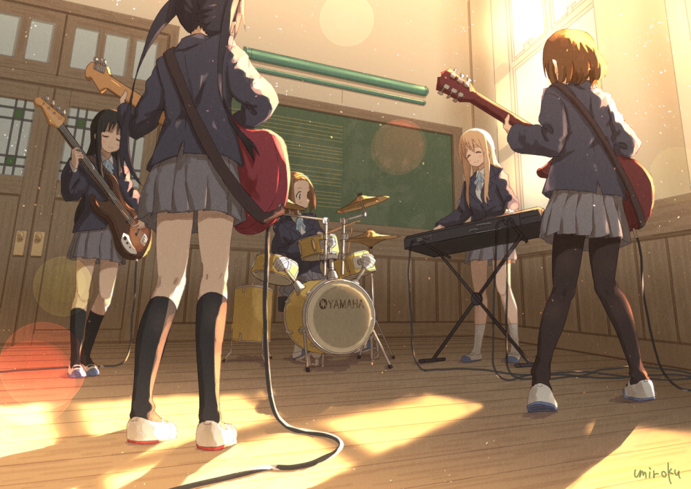 #轻音少女# 平沢唯 秋山澪 田井中律 琴吹紬 中野梓
放学后~
画师：ウミロク