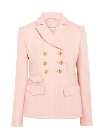 Altuzarra - Seth double-breasted wool-blend blazer : Blush wool-blend Button fastenings through double-breasted front 80% wool, 20% polyamide; lining: 67% acetate, 33% polyester Dry clean Made in…