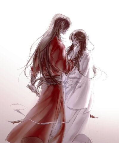 韩国画师画的#天官赐福#和#魔道祖师#twi :400snake ​