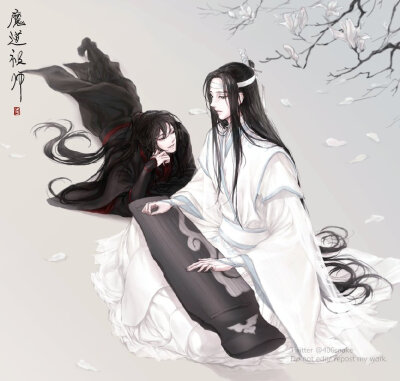 韩国画师画的#天官赐福#和#魔道祖师#twi :400snake ​