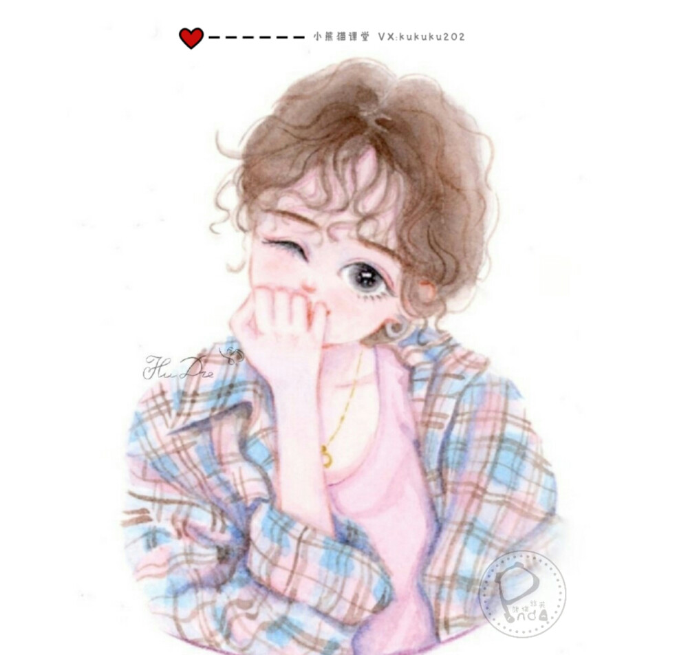 小熊猫课堂——胡蝶同学水彩手绘人物插画