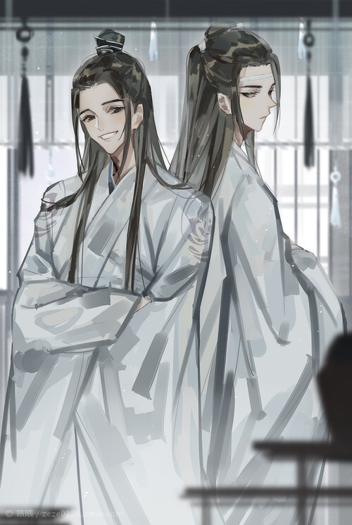 #陈情令# 剧版忘羡 画师：啧啧