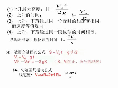 高中物理公式