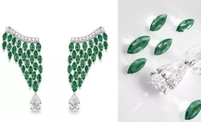 Piaget 伯爵 Golden Oasis系列 Native Bloom主题 Luxuriant Oasis耳环
还记得上一系列的风筝型切割吗？因为切割难度大又非常耗材成为人们关注的亮点。今年，伯爵依旧沿袭了卓越的切割工艺，只不过这一次，伯爵选择…