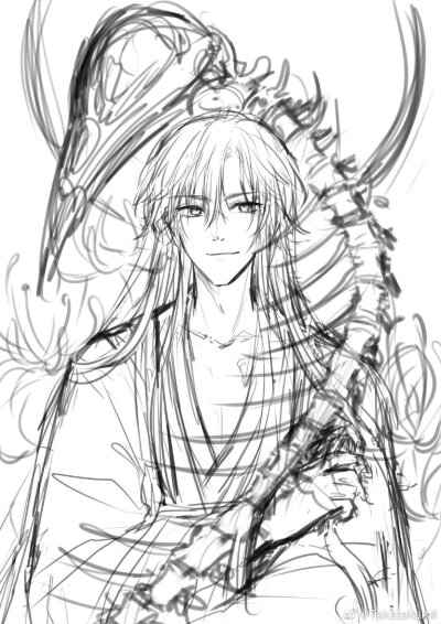 魔道祖师 动漫线稿 