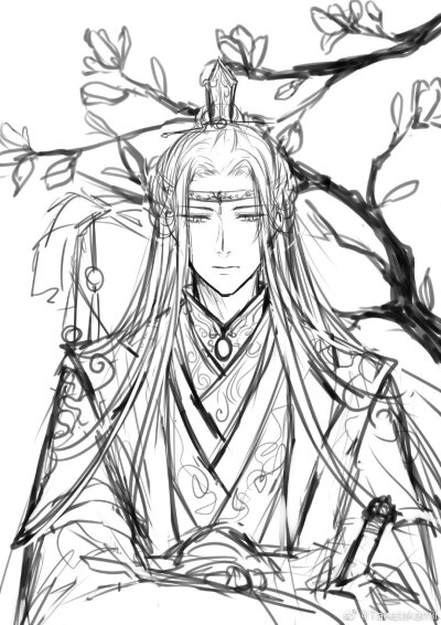 魔道祖师 动漫线稿 