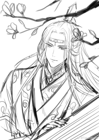 魔道祖师 动漫线稿 