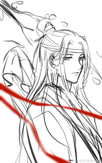 魔道祖师 动漫线稿 