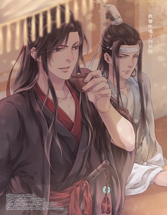 Minoru❄Joeling p站 二次元 插画 少年 动漫 魔道祖师 魏无羡 蓝忘机 id=3649090