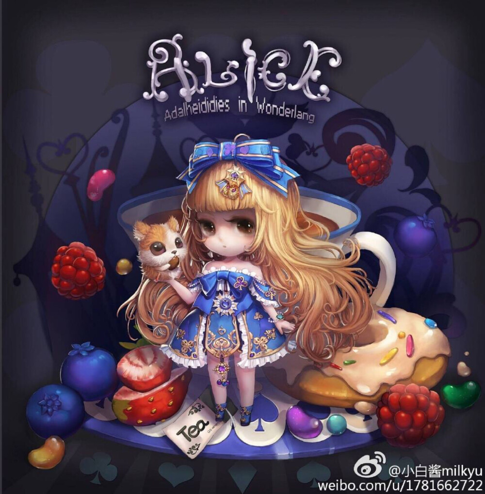 博主：小白酱milkyu。人物。Lolita。华丽。cg。人设