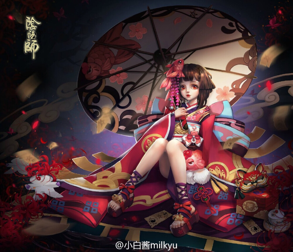 博主：小白酱milkyu。人物。Lolita。华丽。cg