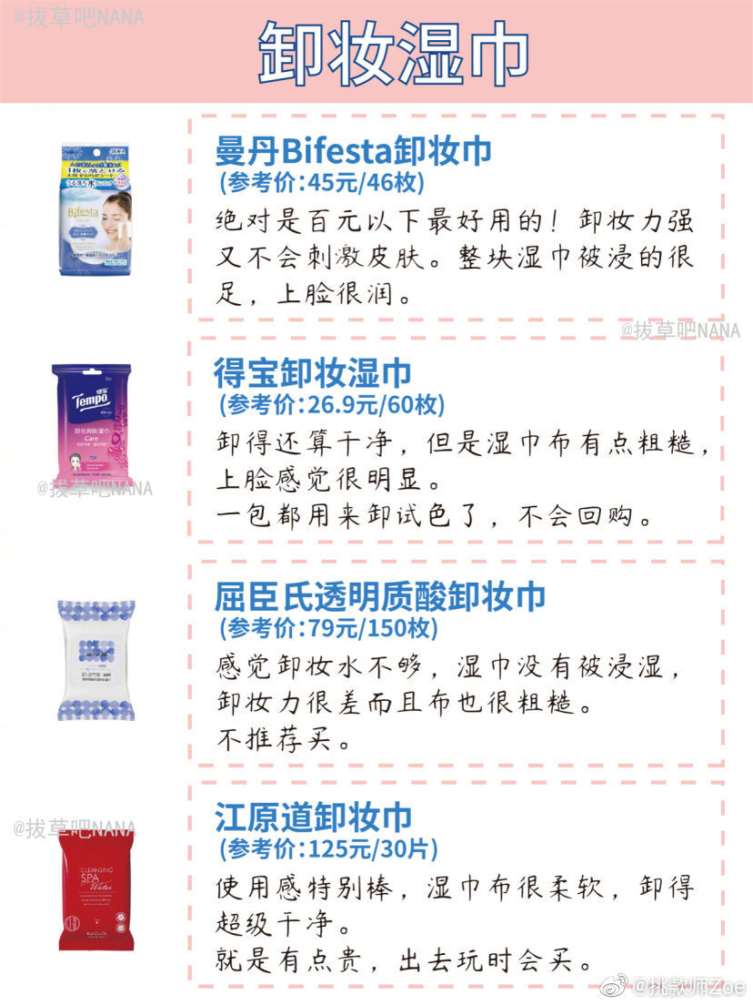 分享多款不同质地不同功效的卸妆产品
小伙伴们根据自己的肤质来选择哦~ ???
(cr:拔草吧NANA ) ?