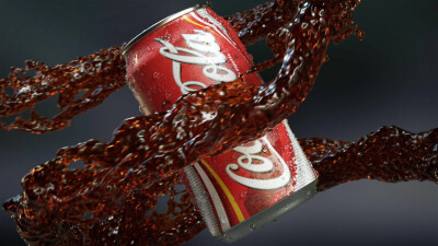 #Cinema 4D 案例之液体插件realflow#这周案例用到的工具是RF的D样条场，在调节时要做到让液体有随机感，这样的液体效果才会比较逼真