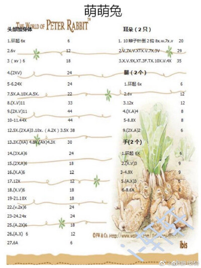 萌萌兔钩针图解