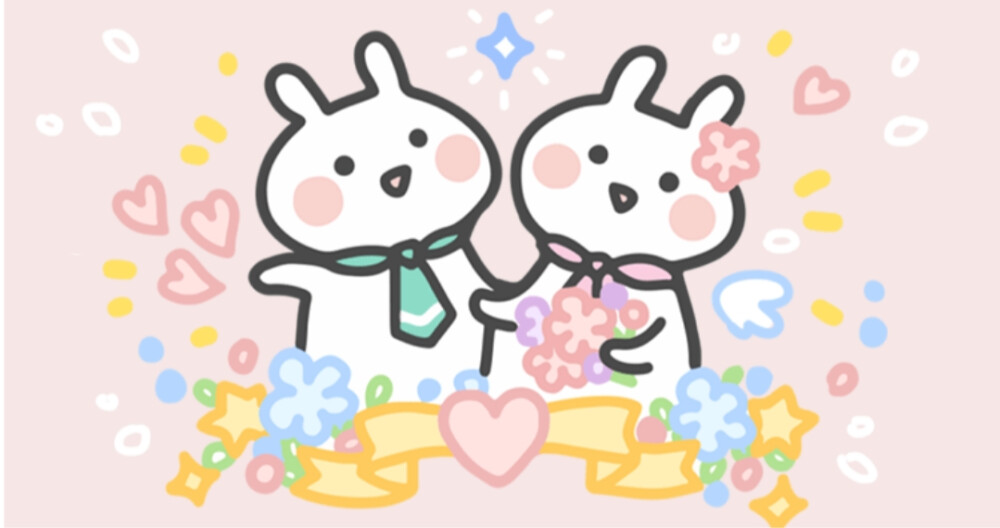 两斤兔与两米兔可爱壁纸