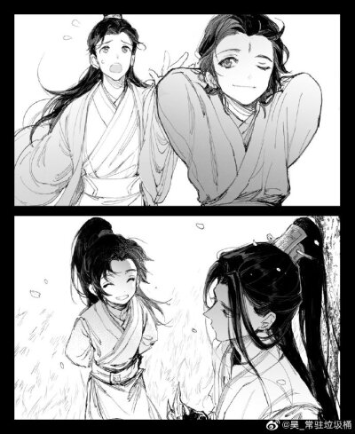 二哈和他的白猫师尊 #0703二哈和他的白猫师尊24h#【少年不识爱恨一生最心动。】二哈24h活动图是橘子组和燃晚 ​​​​