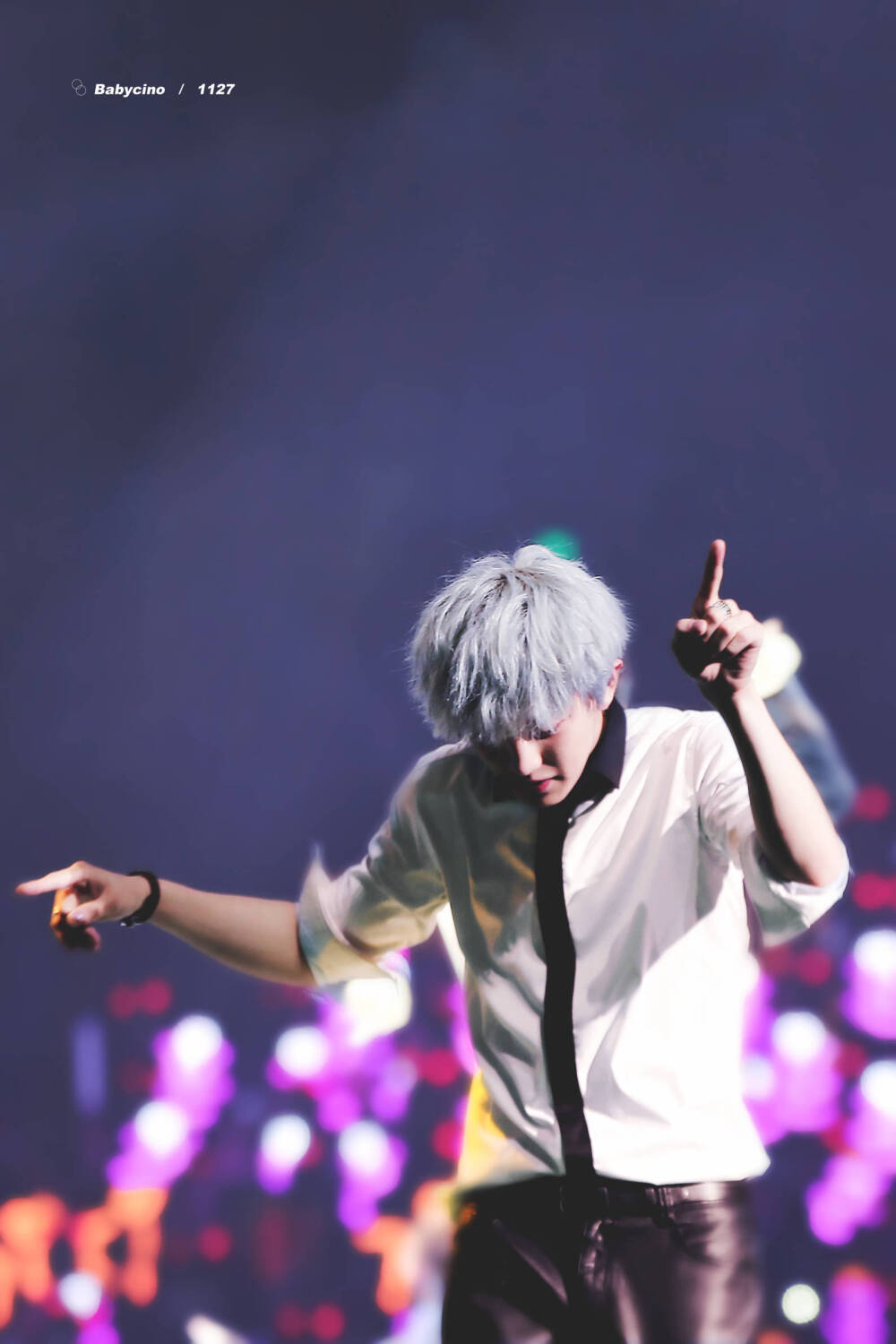朴灿烈 灿烈exo chanyeol 银发 蝴蝶少女