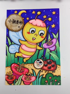 小张老师儿童画，卡通，马克笔