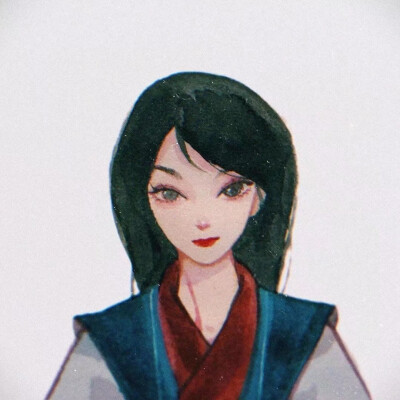 胶片式风格花木兰，太美了
画师：-阿莘- ​