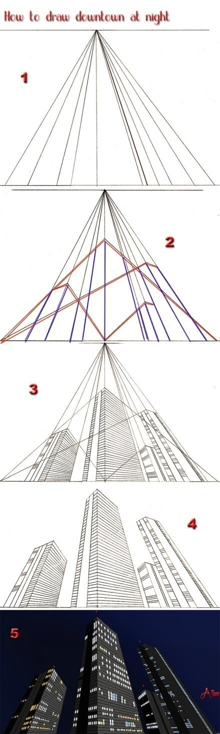 绘画教程 建筑物透视