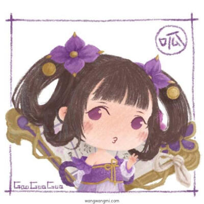 王者荣耀小乔-丁香结Q版英雄头像