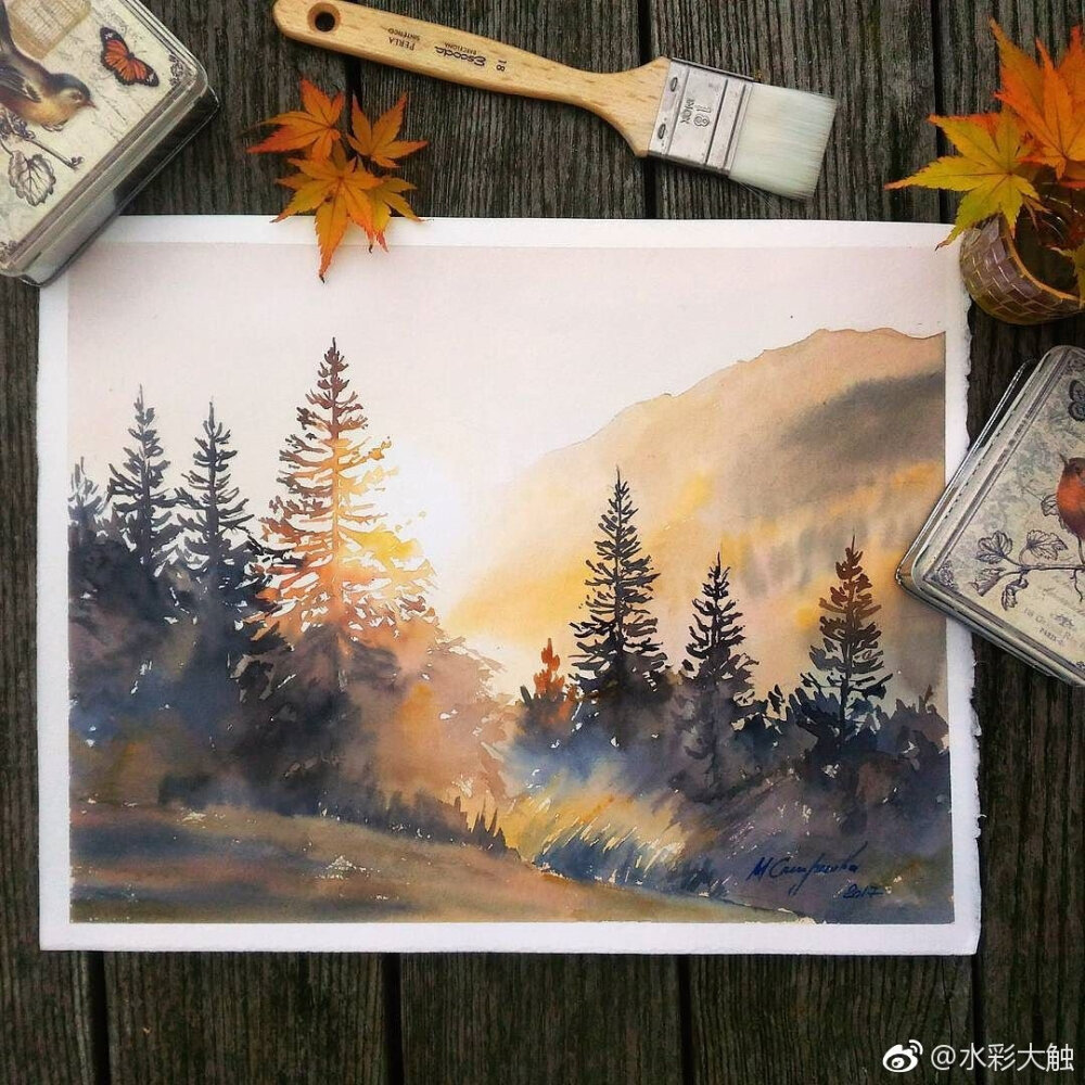 水彩风景画 收集