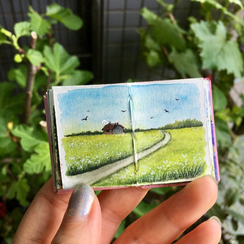 水彩迷你风景小画f262262