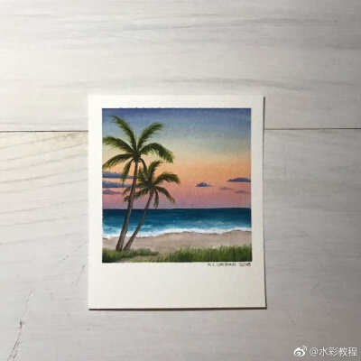 水彩风景小画