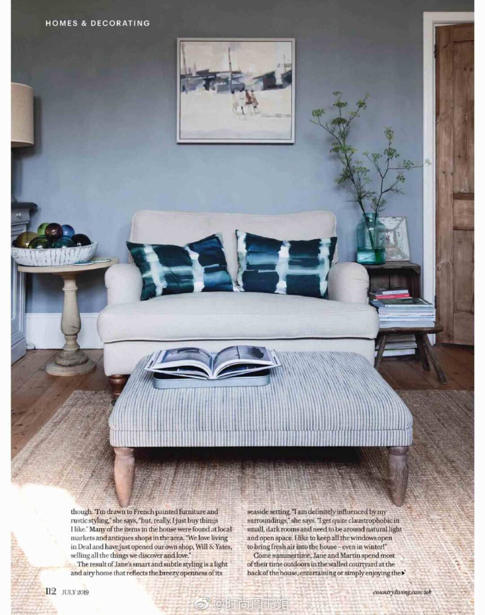 Home inspiration. #英国生活方式类杂志《Country Living UK》#7月刊上架。Country Living英国版是一本关于家居，花园，美食，旅行和健康的田园生活方式类杂志。杂志图源来自时尚图书馆APP, 苹果应用商店搜 时尚图书馆, 安卓应用下载地址 http://t.cn/RO0JQCl ​